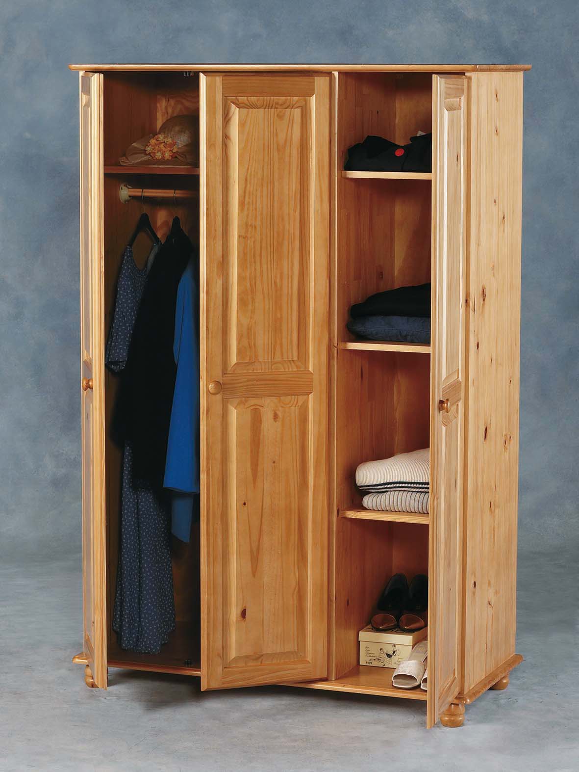 SOL PINE 3 DOOR WARDROBE (FLAT PACK) £219.00 TBS Discount Furniture